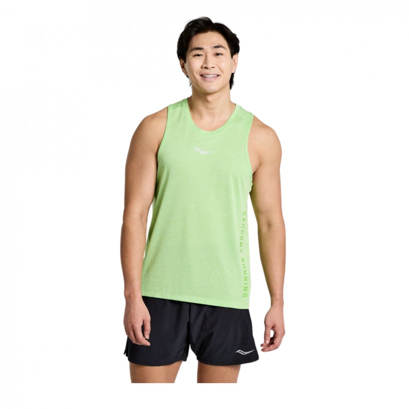 T-Shirt Sem Mangas Saucony Stopwatch Graphic Verde