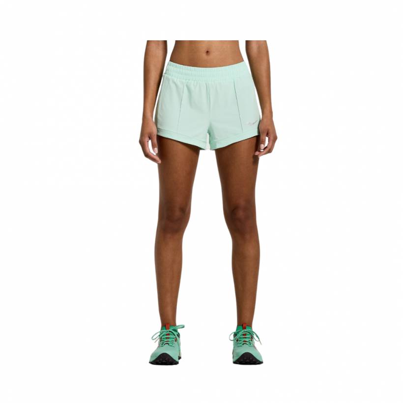 Short Saucony Outpace 3" Vert Clair Femme