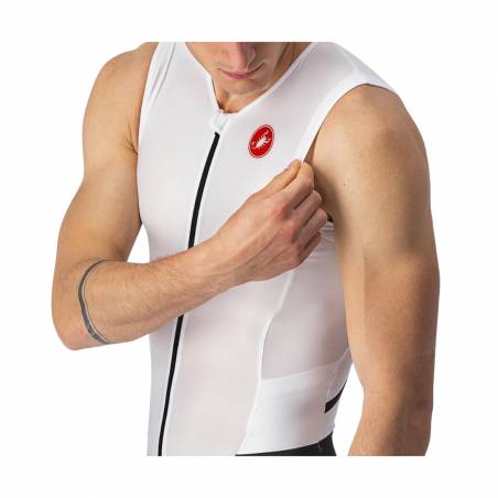 Tutina Castelli Integral Free Sanremo 2 Senza Maniche Bianco Nero