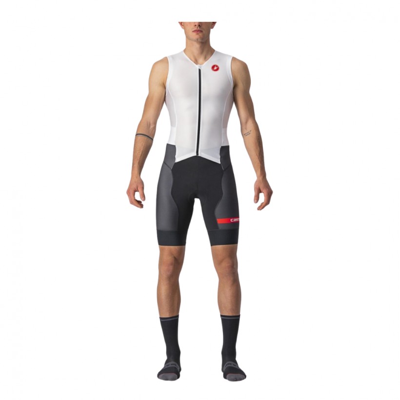 Trisuit Castelli Integral Free Sanremo 2 Ärmelloser Weiß Schwarz