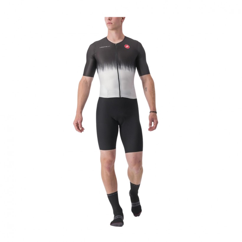 Trisuit Castelli Sanremo Ultra Speed Short Sleeve Black White