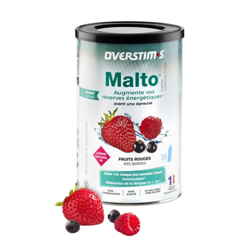Bebida Energética Overstims Malto Antioxidante Frutas Vermelhas 500g