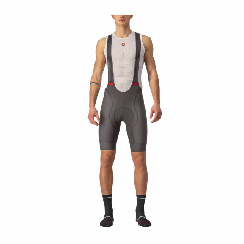 Calções de Babete Castelli Competizione Cinza