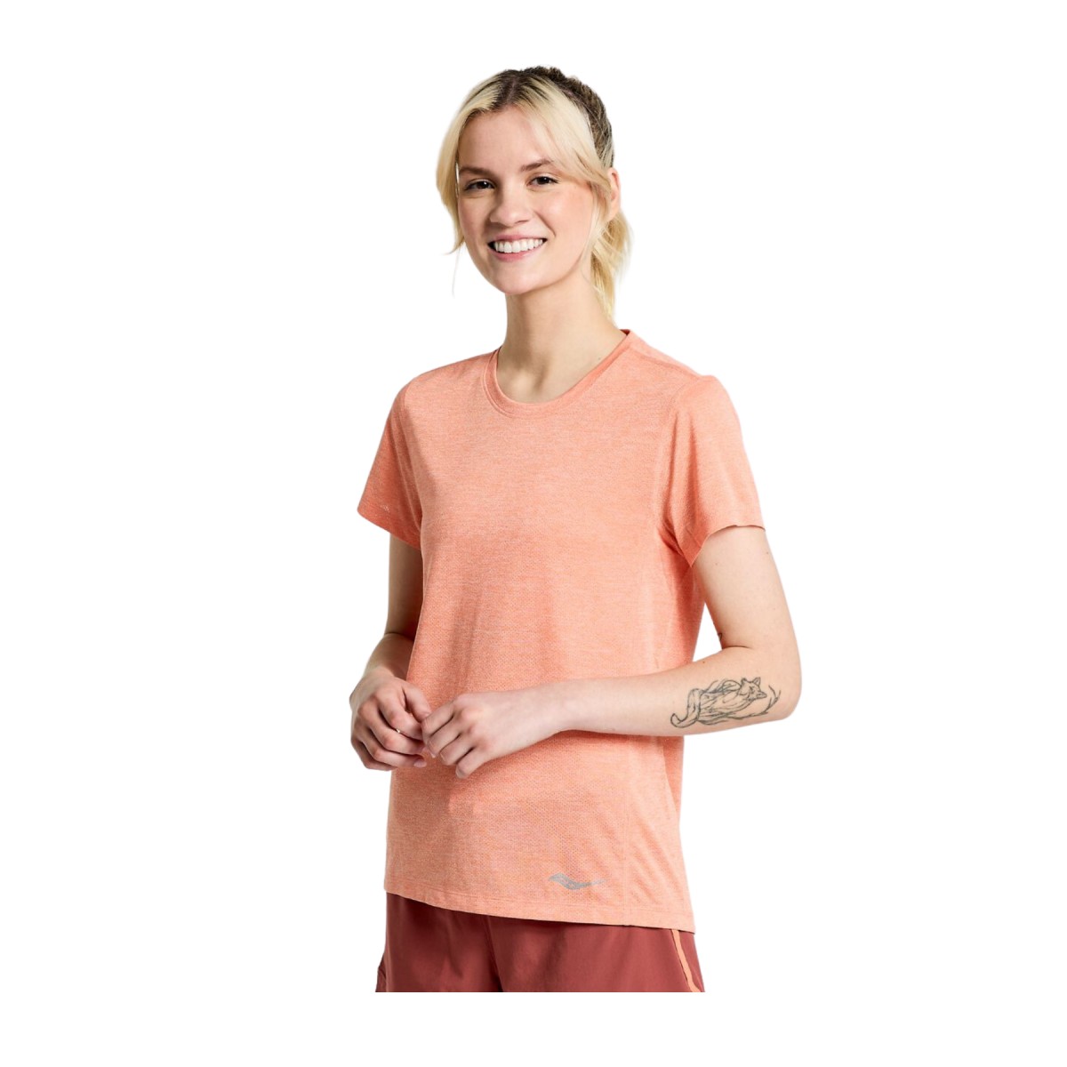 Set Damen günstig Kaufen-T-Shirt mit kurzen Ärmeln Saucony Stopwatch Orange Frau, Größe M. T-Shirt mit kurzen Ärmeln Saucony Stopwatch Orange Frau, Größe M <![CDATA[Saucony Stoppuhr Orange Damen T-Shirt mit kurzen Ärmeln
 Setzen Sie auf eine nachhal