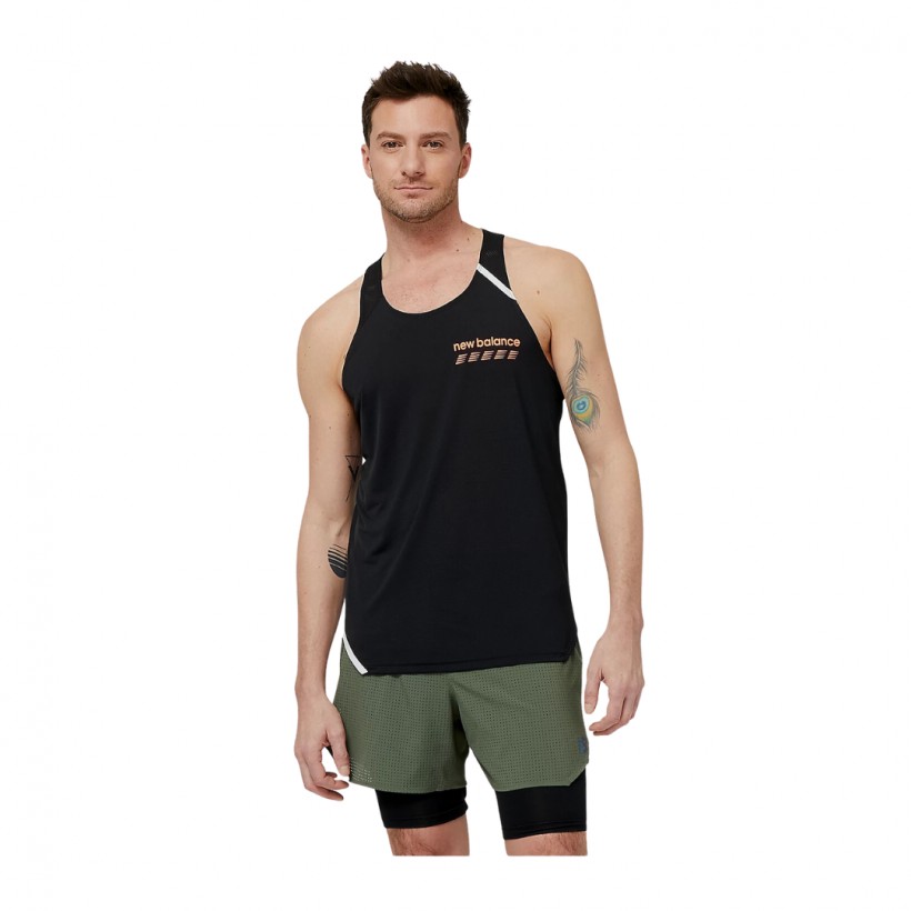 Senza maniche New Balance Accelerate Pacer Singlet Nero