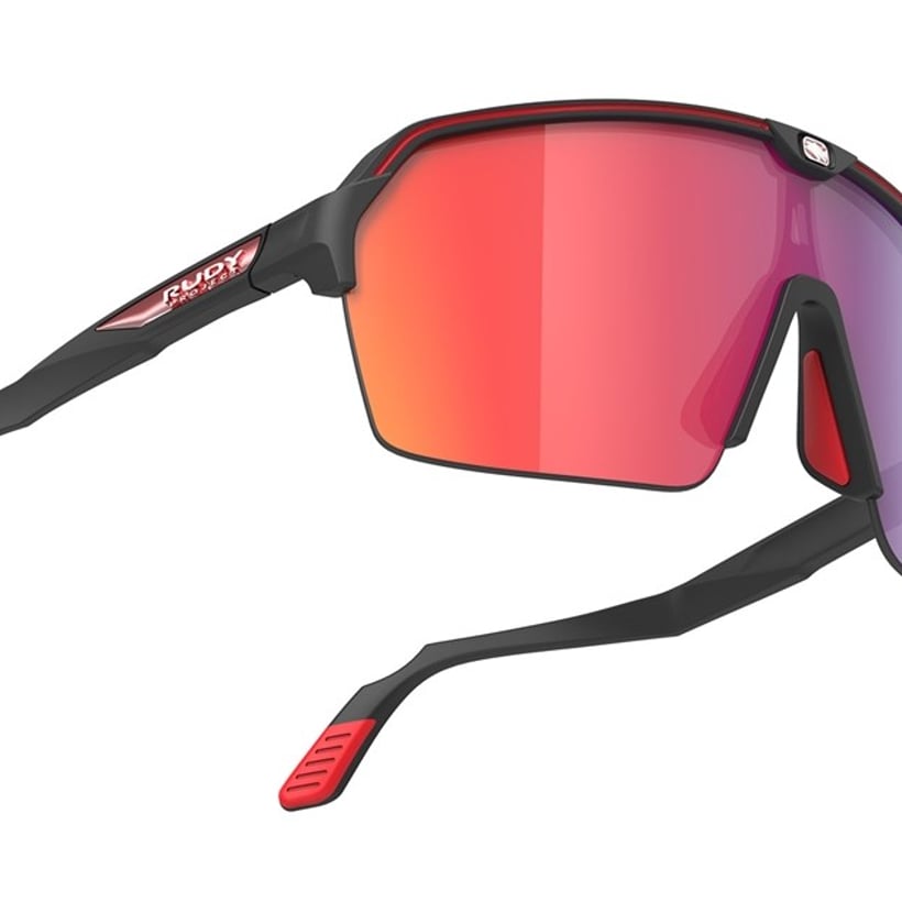 Rudy Project Spinshield Matte Black Glasses with RP Multilaser Red Lens
