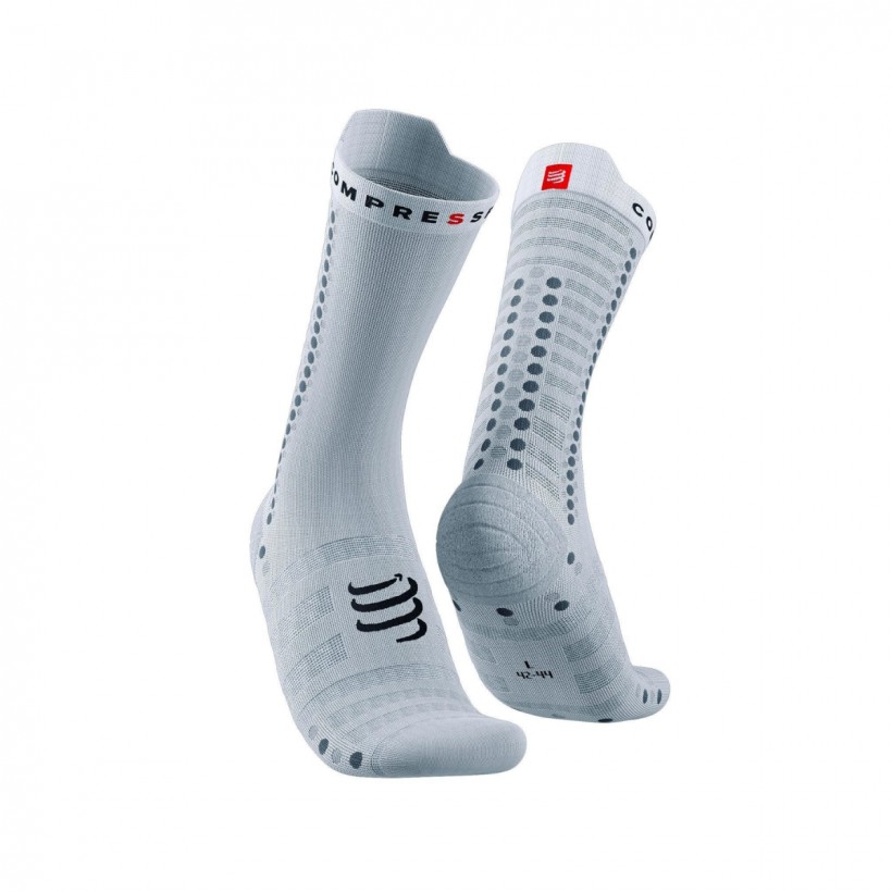 Socks Compressport Pro Racing v4.0 Ultralight Bike White Grey