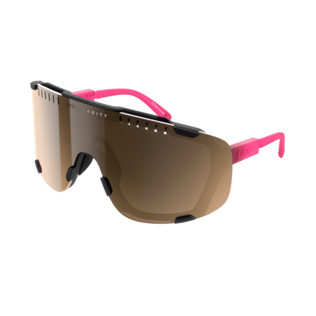 POC Devour Różowe Fluorescencyjny okulary Brązowe soczewki