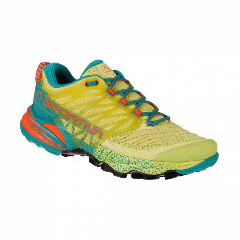 Shoes La Sportiva Akasha II Yellow Blue SS23 Woman