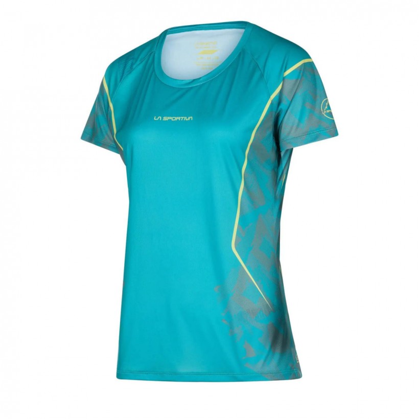 T-Shirt de Manga Curta La Sportiva Pacer Azul Mulher