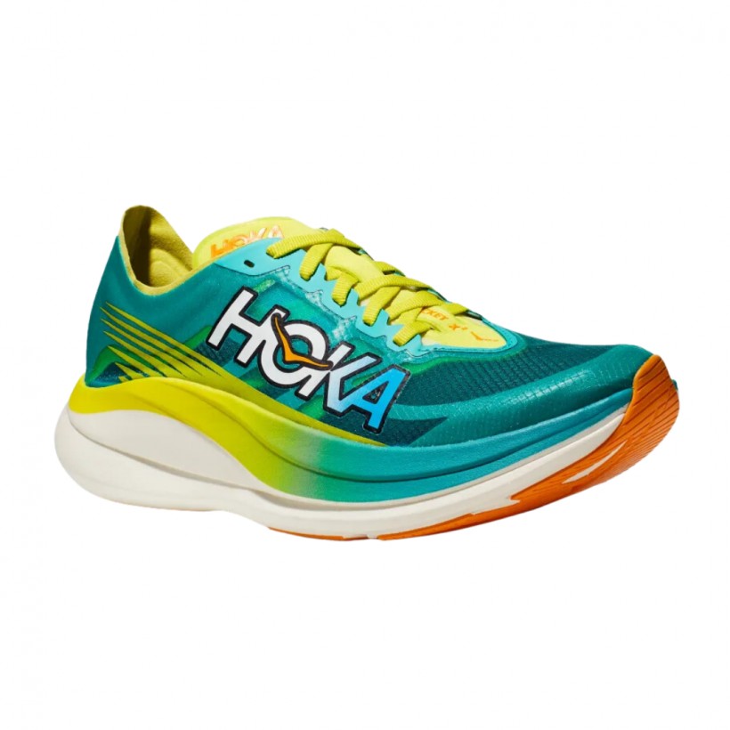 Buy Shoes Hoka One One Rocket X 2 Turquoise Green Unisex SS23