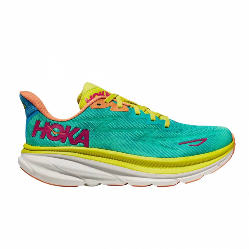 Shoes Hoka One One Clifton 9 Turquoise Yellow SS23