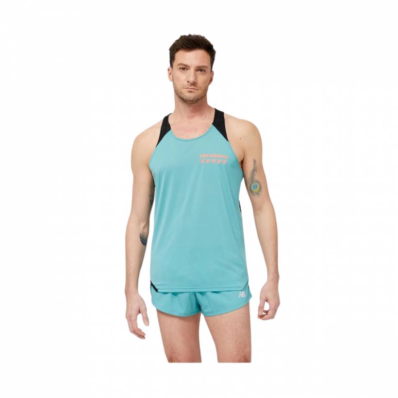 Sem mangas New Balance Accelerate Pacer Singlet Preto