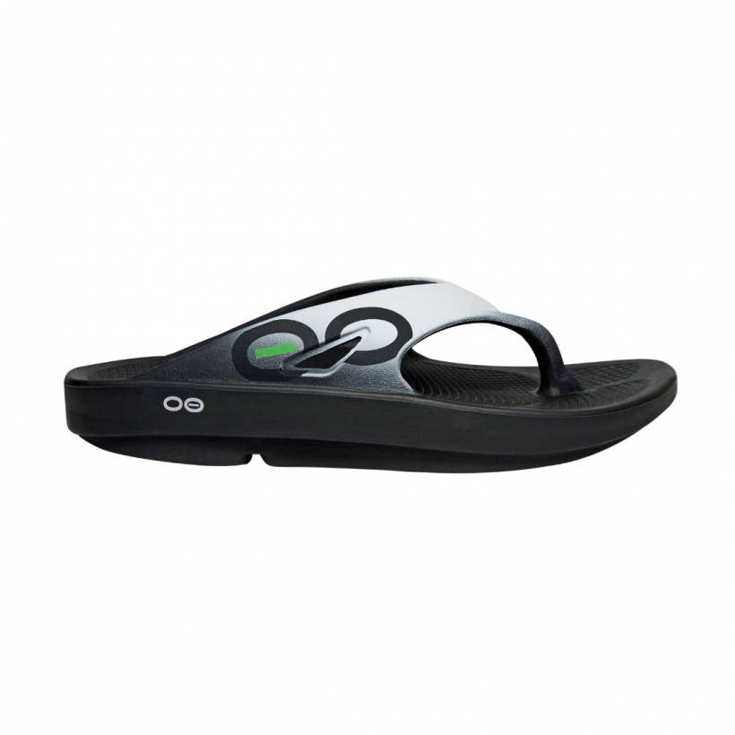 Oofos Recovery OOriginal Black Gray Unisex Sandals