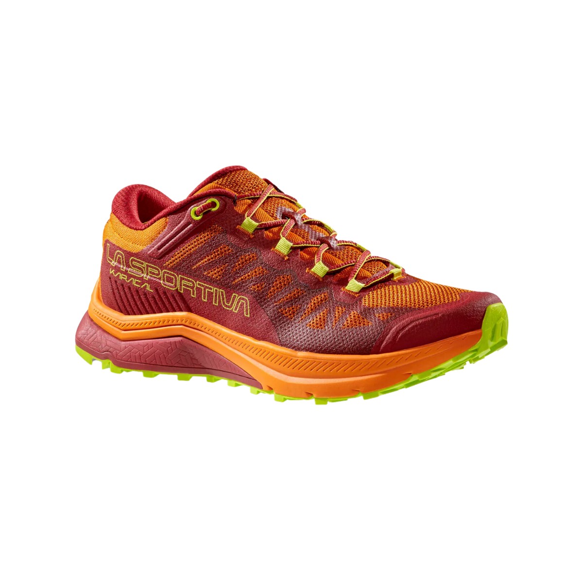 Schuhe günstig Kaufen-La Sportiva Karacal Laufschuhe Rot Orange, Größe 42,5 - EUR. La Sportiva Karacal Laufschuhe Rot Orange, Größe 42,5 - EUR <![CDATA[La Sportiva Karacal Laufschuhe Rot Schwarz  Die La Sportiva Karacal Schuhe sind der ideale Schuh für l