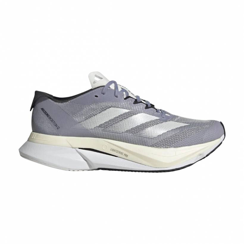 Buty Adidas Adizero Boston 12 Szary Biały SS23 Damskie