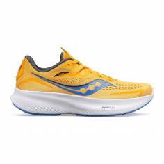 Sapatos Saucony Ride 15 Amarelo Azul SS23 Femininos