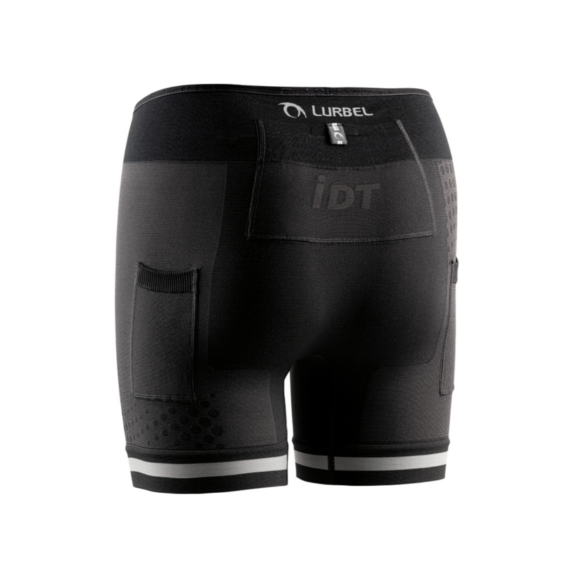 Collants curtos Lurbel Spirit Preto Cinzento Mulher