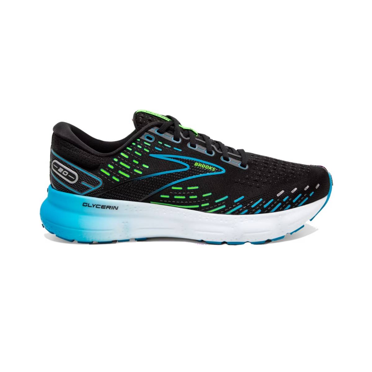 Zapatillas Brooks Glycerin 20 Negro Azul Verde