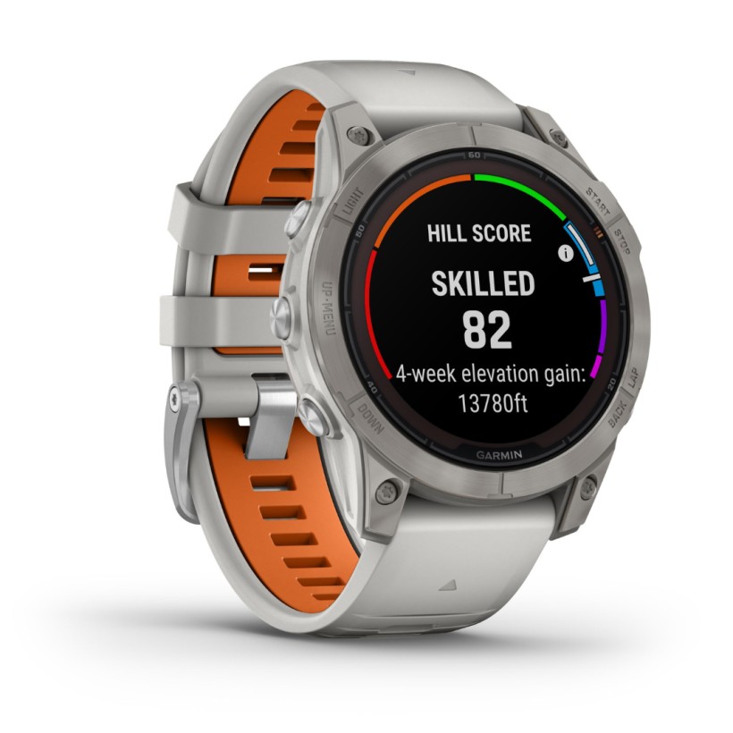 Garmin Fenix 7 Pro Sapphire Solar Edition Titanium Pomarańczowy szary