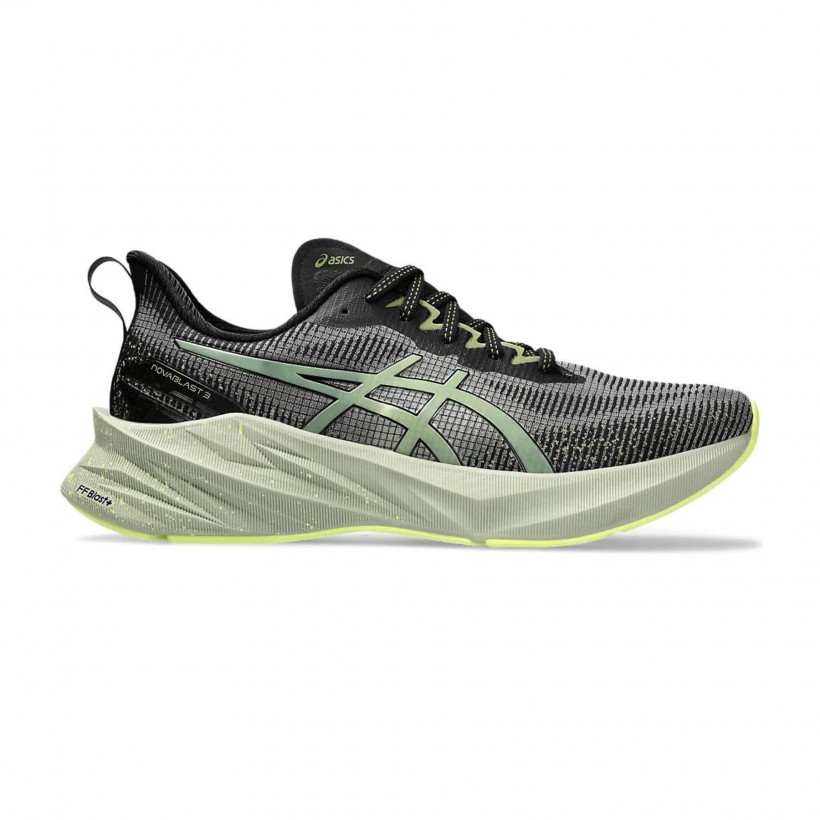 Asics Novablast 3 LE Running Shoes Black Green AW23 Free shipping