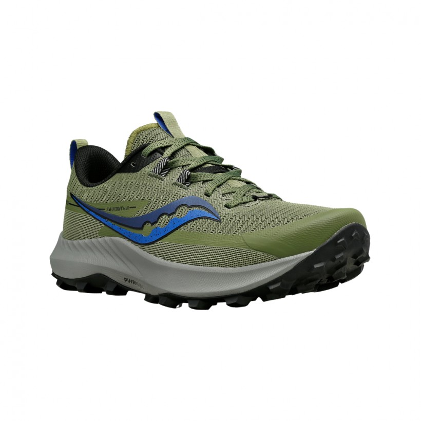 Buy Saucony Peregrine 13 Green Gray AW23 Shoes