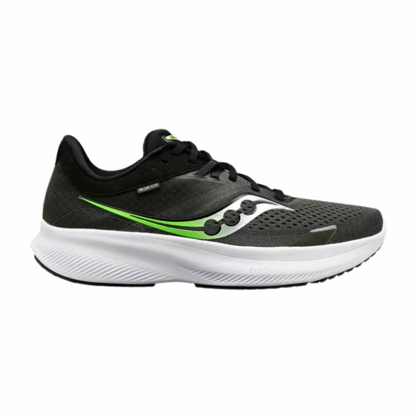 Baskets Saucony Ride 16 Noir Vert