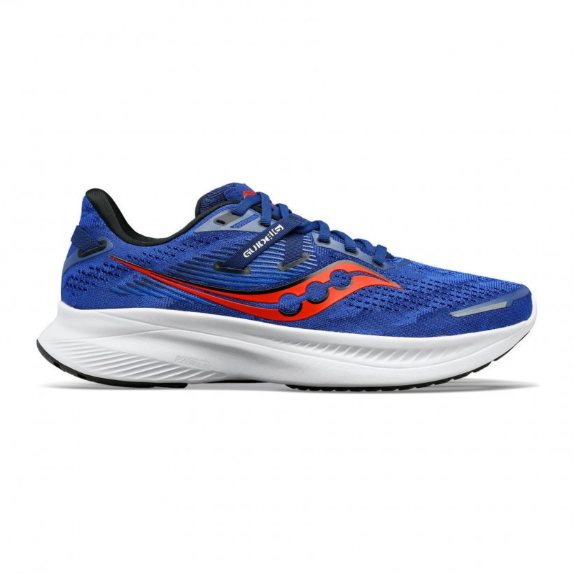 Chaussures Saucony Guide 16 Bleu Rouge