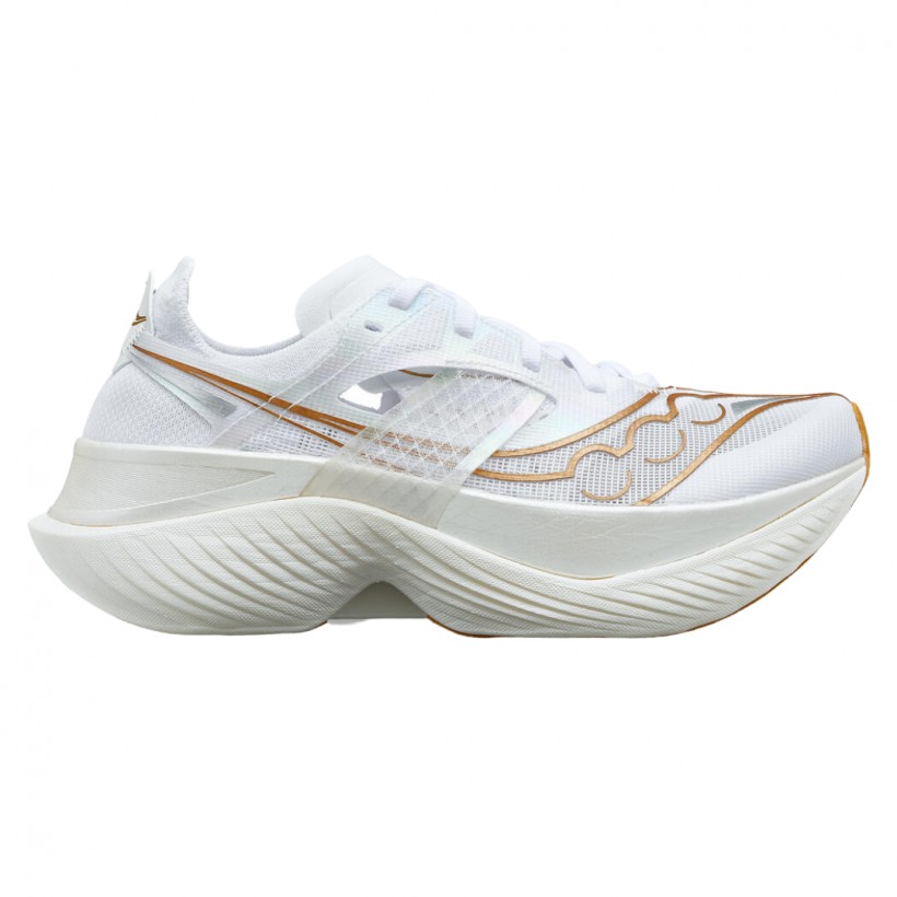 Calçado Saucony Endorphin Elite Branco Dourado