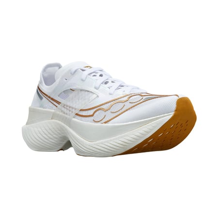 Ténis Saucony Endorphin Elite Branco Dourado