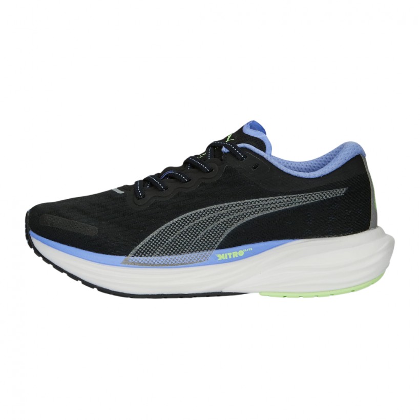 Chaussure puma noir et bleu sale