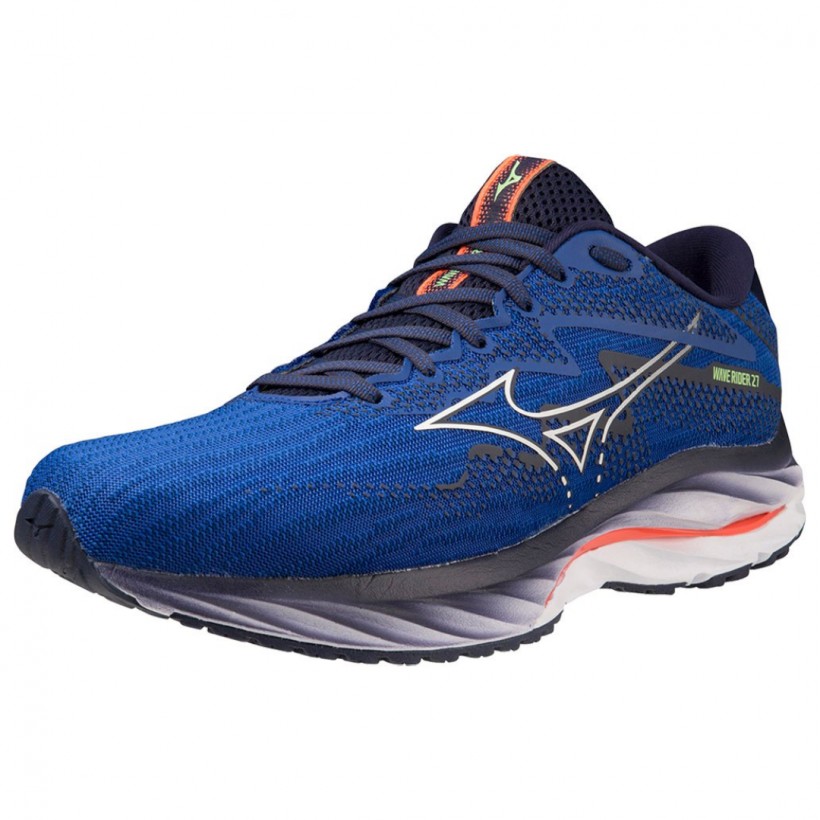 Zapatillas Mizuno Wave Rider 27 Azul Blanco AW23 Env o Inmediato