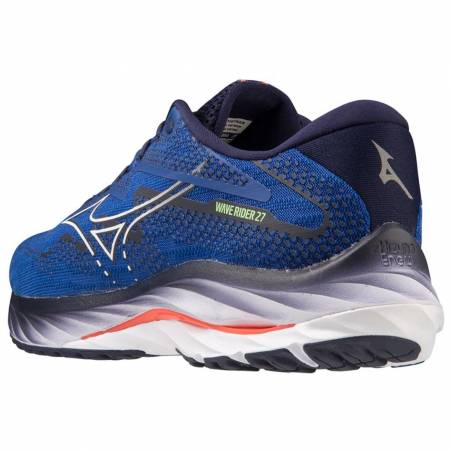 Zapatillas Mizuno Wave Rider 27 Azul Blanco