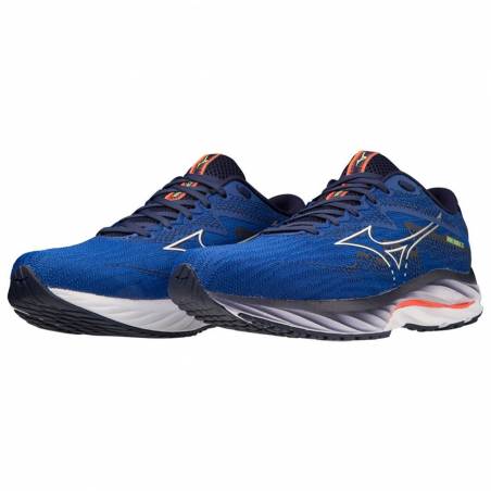 Zapatillas Mizuno Wave Rider 27 Azul Blanco