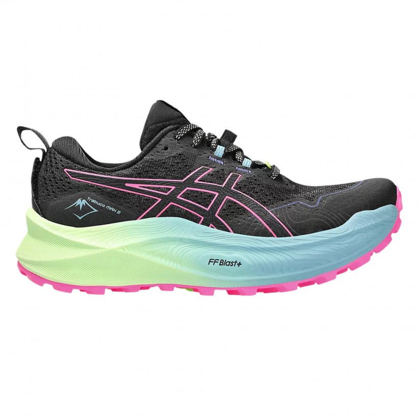 Asics Trabuco Max 2 Laufschuhe Schwarz Rosa AW23 Frau