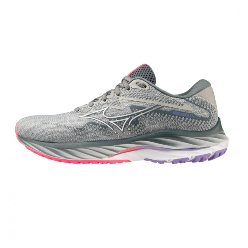 Zapatillas Mizuno Wave Rider 27 Gris AW23 Mujer