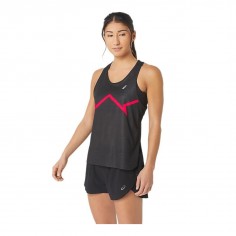 Sleeveless Shirt Asics Ventilate Actibreeze Graphic Tank Black Pink Women's