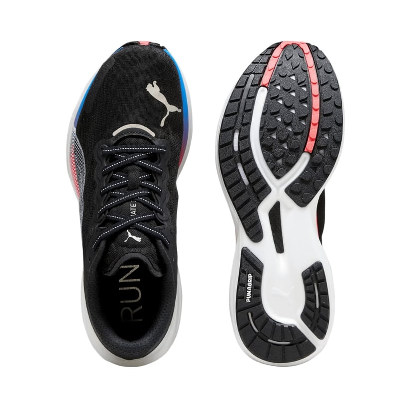 Chaussures Puma Deviate Nitro 2 Noir Bleu Orange