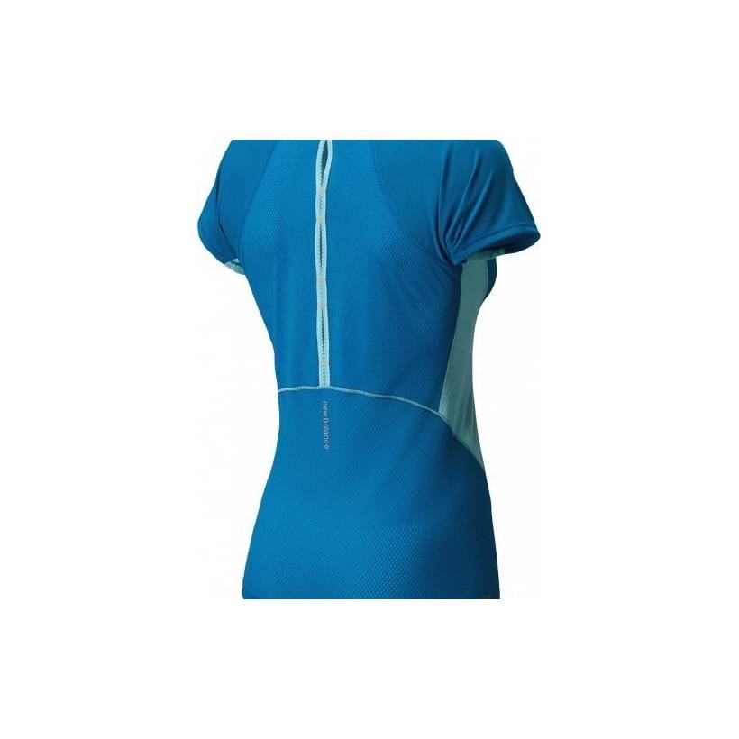 Camiseta Running New Balance Azul Mujer
