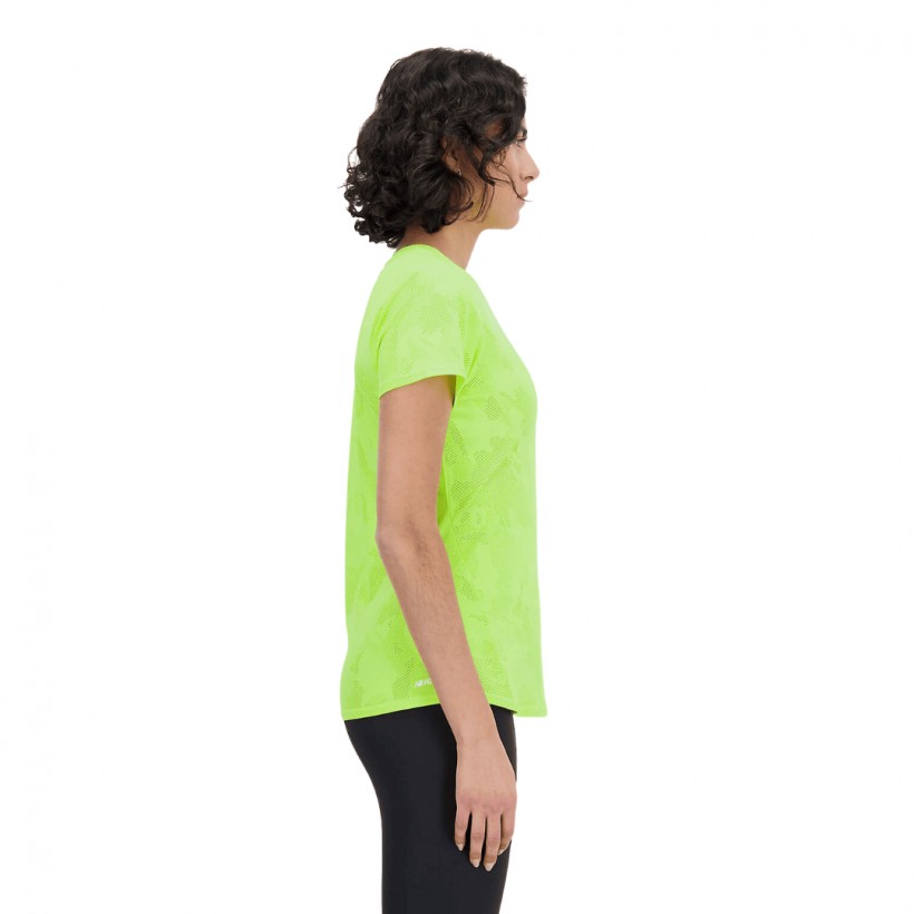 New Balance Q Speed Jacquard Kurzarm Lime Grün...