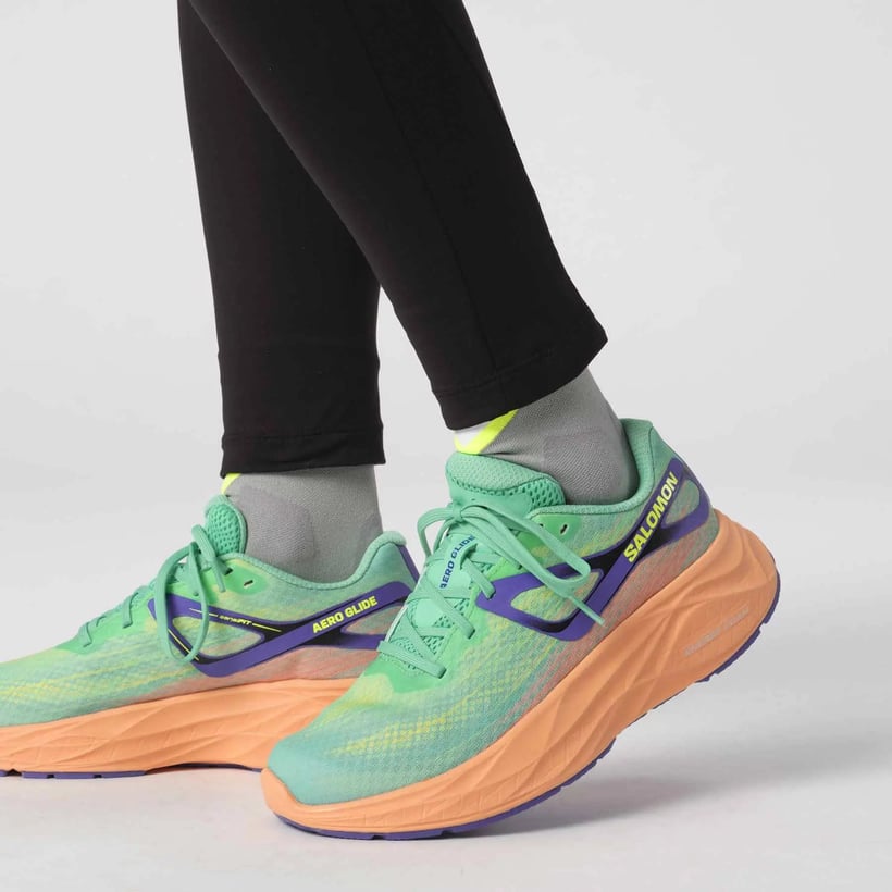 Zapatillas Salomon Aero Glide Azul Naranja  Mujer