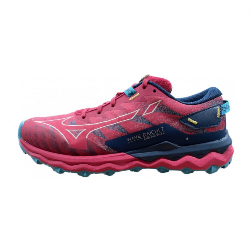 Mizuno Wave Daichi 7 Red Light Blue Shoes  Women