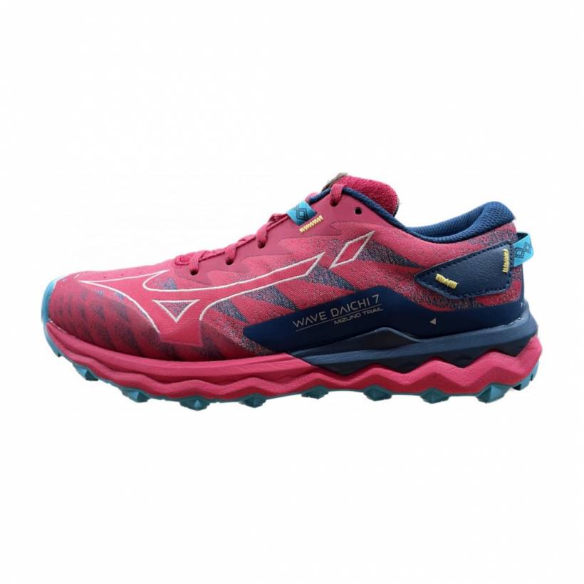 Zapatillas Mizuno Wave Daichi 7 Rojo Celeste  Mujer