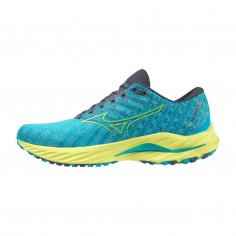 Mizuno Wave Inspire 19 Aqua Green Yellow Shoes