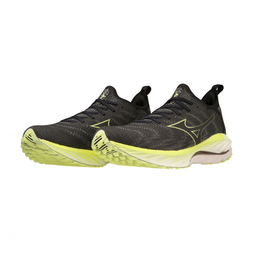 Zapatillas Mizuno Wave Neo Wind Negro Amarillo