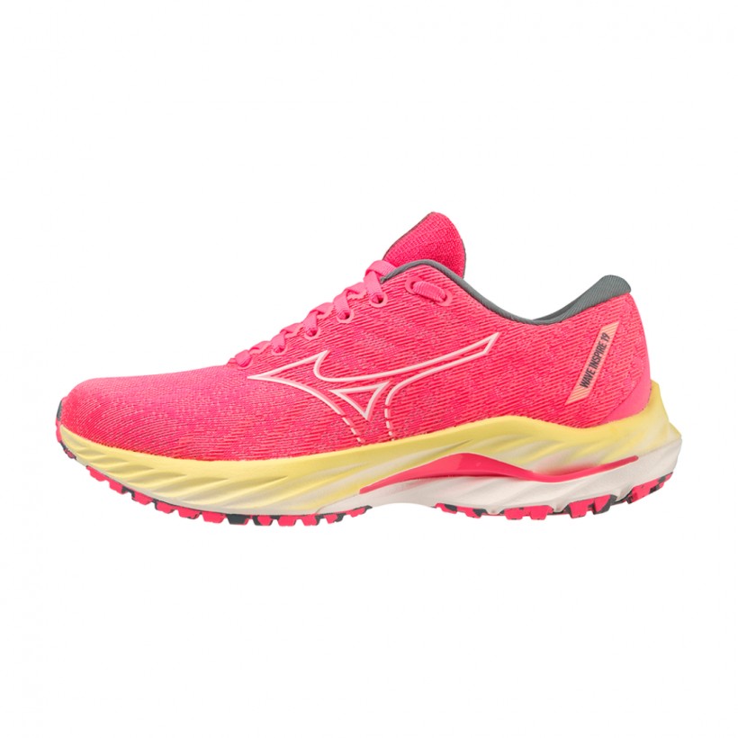 Mizuno Wave Inspire 19 Pink Yellow  Women's Shoe