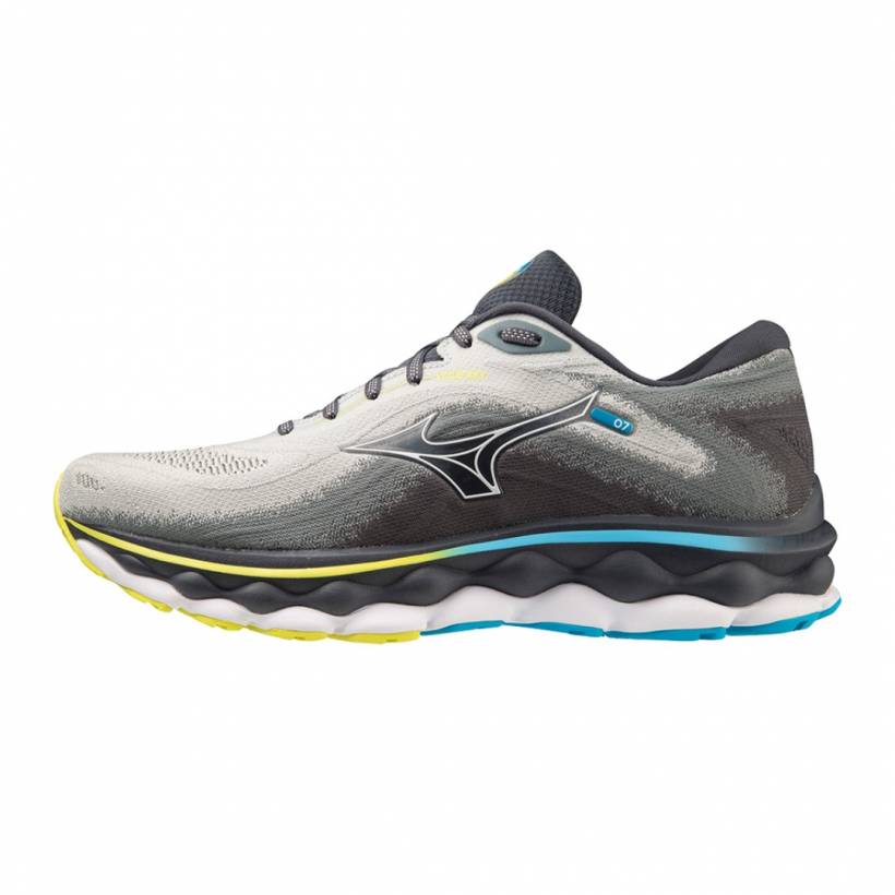 Mizuno Wave Sky 7 Gris Jaune Céleste