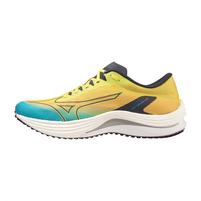 Mizuno Wave Rebellion Flash Yellow Sky Blue Sneakers