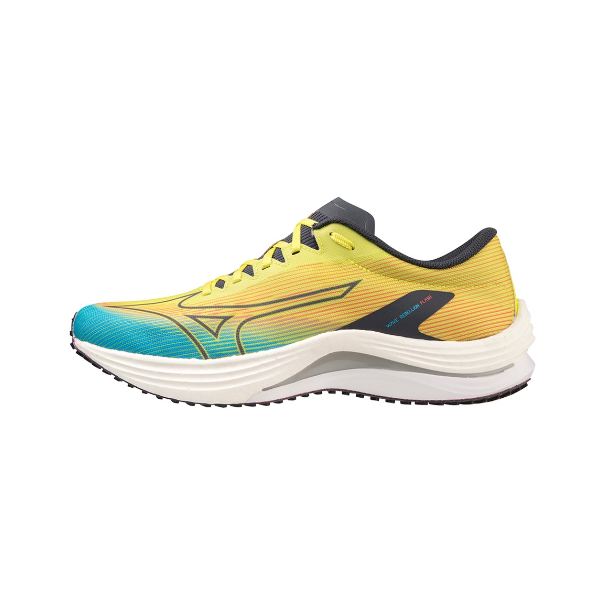 Wave günstig Kaufen-Mizuno Wave Rebellion Flash Gelb Himmelblau Turnschuhe, Größe 45 - EUR. Mizuno Wave Rebellion Flash Gelb Himmelblau Turnschuhe, Größe 45 - EUR <![CDATA[Mizuno Wave Rebellion Flash Gelb Himmelblau Turnschuhe
 Die Mizuno Wave Rebellion F