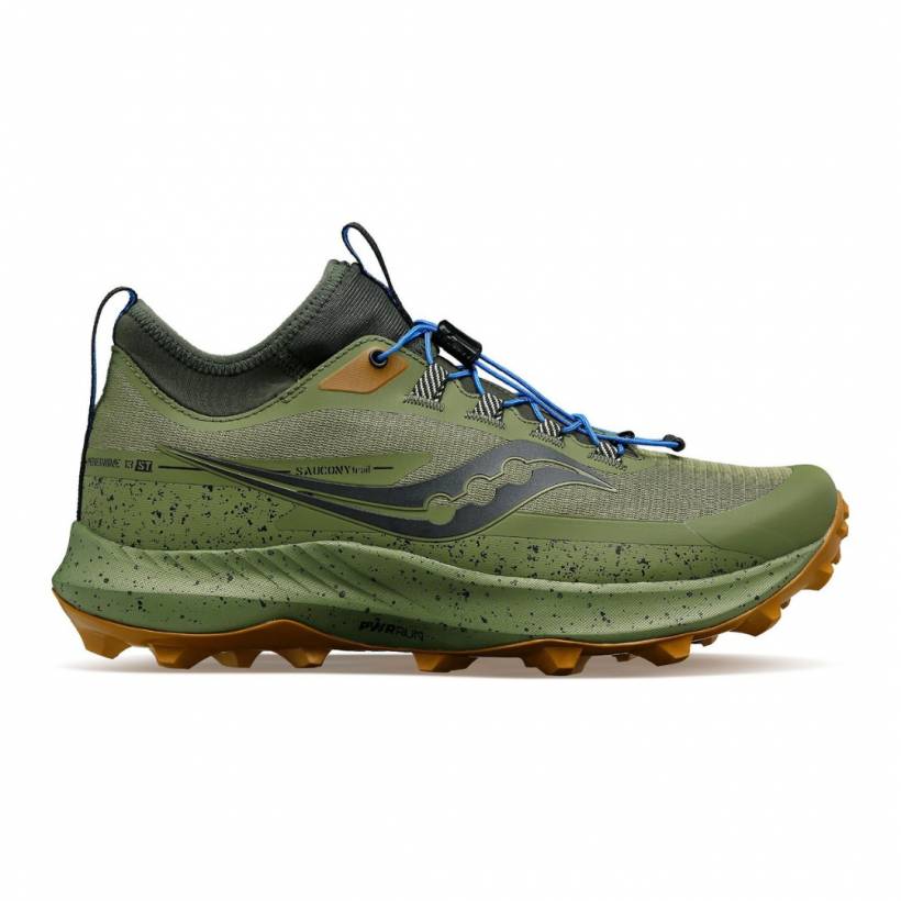 Saucony Peregrine ST 13 Groene Sneakers